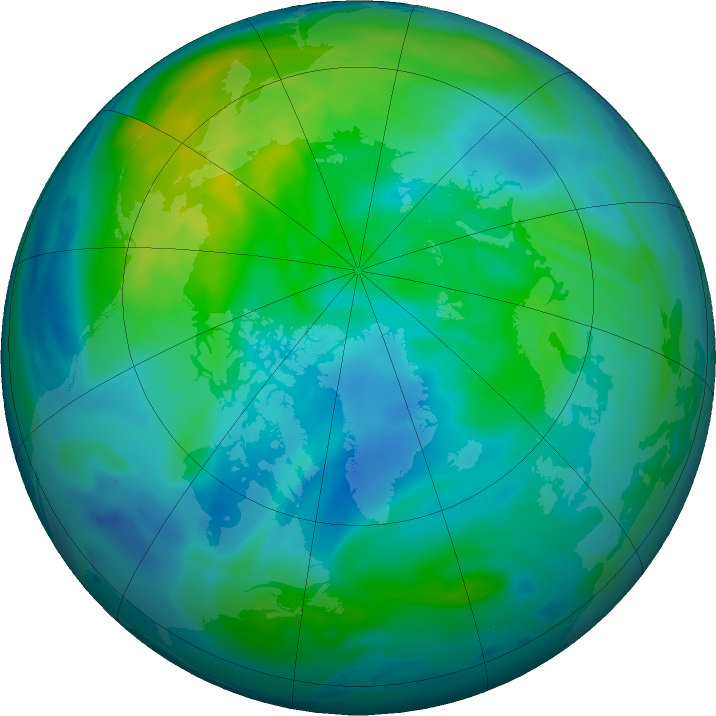 Arctic ozone map for 16 October 2025